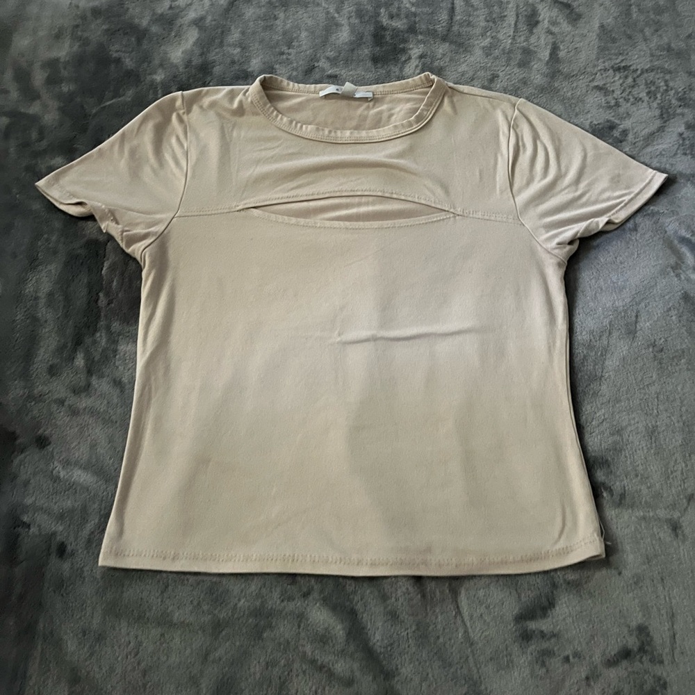 gaze| Cream Top w Slit